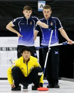 The Scottish front end of Derrick Sloan and Angus Dowell keeping an eye on things