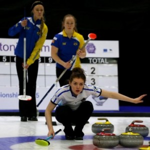 Scotland's third Naomi Brown making the call