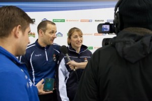 the joy of winning the TV game - the "live" TV interview