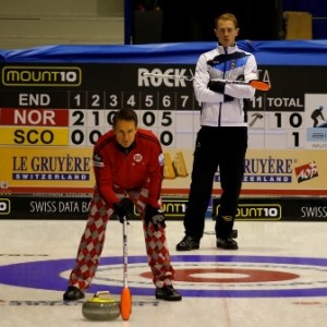 Scotland's Kyle Smith had a slow start against Norway, skipped by Thomas Ulsrud