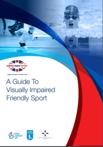 A guide to Visually Impaired Friendly sport booklet cover